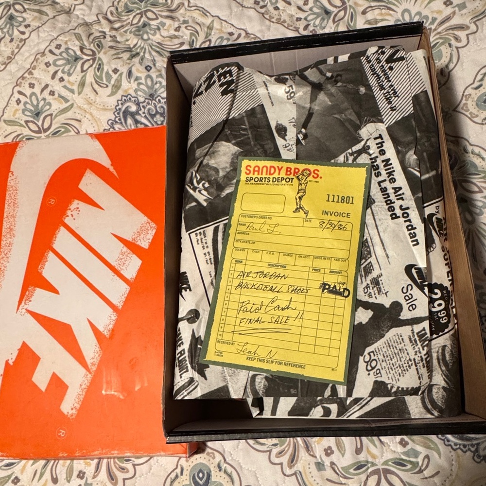 Nike Air Jordan Sneakers with Orange Box